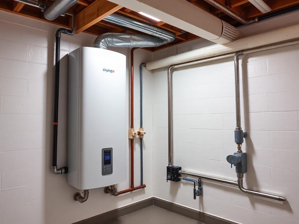 Tankless water heater installation